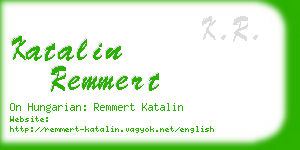 katalin remmert business card